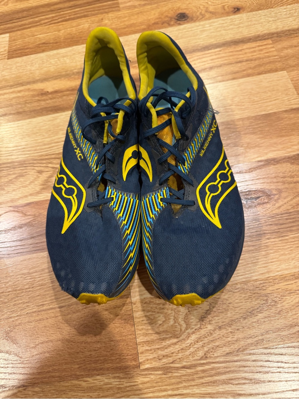 Saucony Navy and Yellow Lightweight Racing Flats